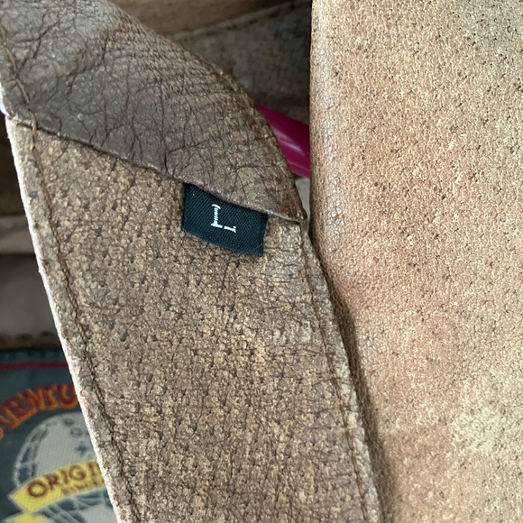 ADVENTURE BOUND ORIGINALS WORLDWIDE TRADING CO BOMBER  LEATHER JACKET BELT ZIP - Picture 4 of 16